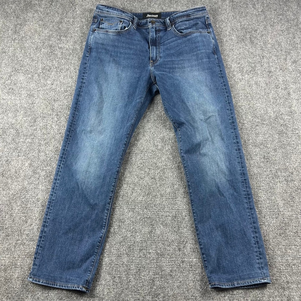 Revtown Jeans Mens 34x30 Blue Decade Denim Automatic Straight Leg Casual